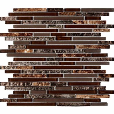 Мозаика PIX730 Мозаика из мрамора и стекла 10x48/98/148 286х300x8