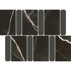 Мозаика 600110000980 Stellaris Black Mosaico Argan Lux 36.8x26.9