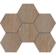 Мозаика Мозаика KW01 Kraft Wood Rusty Beige Hexagon структурированный 25x28,5