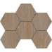 Мозаика Мозаика KW01 Kraft Wood Rusty Beige Hexagon структурированный 25x28,5