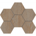 Мозаика Мозаика KW01 Kraft Wood Rusty Beige Hexagon структурированный 25x28,5