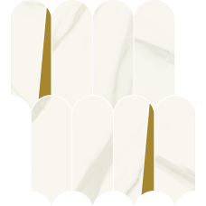 Мозаика 600110000948 Metropolis Calacatta Mosaico Elegant 6mm 32.5x36.1