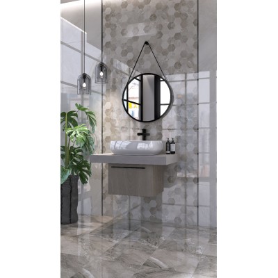 Плитка 0046 Istambul Light Grey Mat 25x50