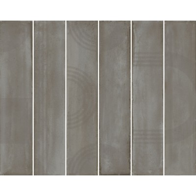 Плитка KMP3STA004RN6X Панно Мажорель серый глянцевый (из 6 частей 6х28,5) 36x28,5x1