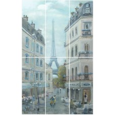 Плитка VB/A14/6x/7071 Панно Кантри Шик Париж из 6 частей (20*50 размер каждой части) 60*100