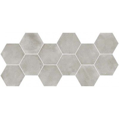 Керамогранит 23603 Urban Hexagon Melange Silver 29,2X25,4