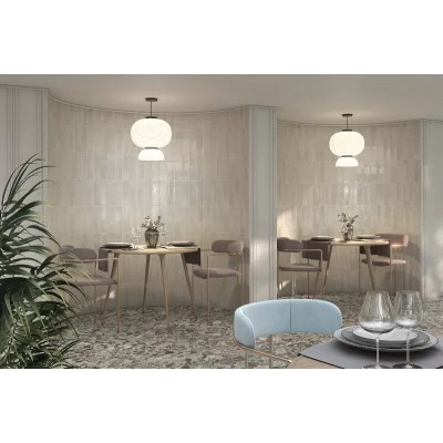 Плитка 9038 Тракай бежевый светлый глянцевый 8.5x28.5