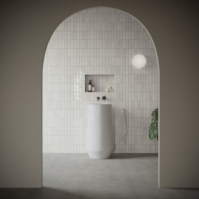 Плитка 136310 Calema Oval White Gloss 5,2х16