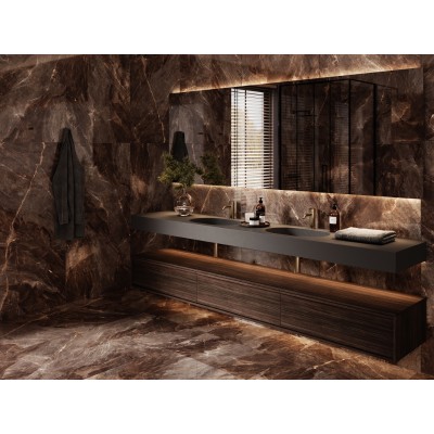Керамогранит MOGXL5001 Marble Brown полированный 80x160x9