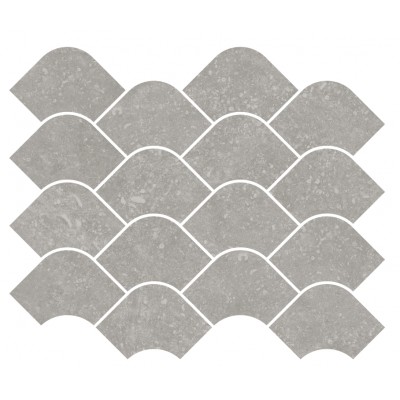 Плитка KMD2HID002BR Декор Касабланка наборный серый матовый обрезной 30x25x0,9