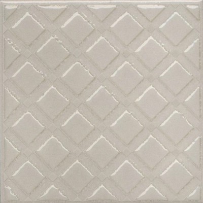 Плитка KMD3STA014GN Декор Бахия 1 серый светлый глянцевый 9,8x9,8x0,7