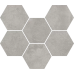 Мозаика 620110000173 Экспо Грэй Мозаика Гексагон 25x29