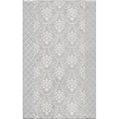 Плитка AZ/A053/6424 Декор Мотиво серый светлый глянцевый 25x40