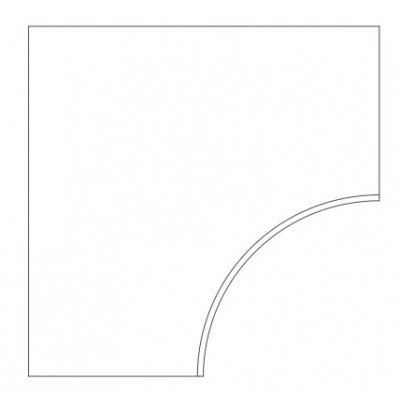 Керамогранит 620090000809 Drift Grey Bordo Curvilineo Round 30 60x60