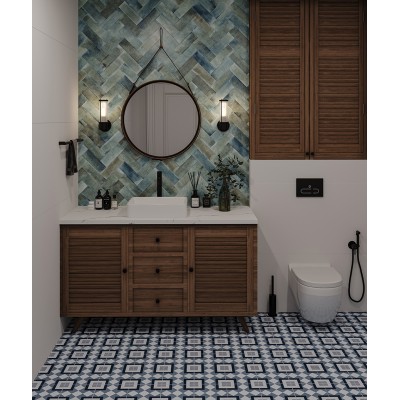 Плитка Декор Апрель черный-2 25х50