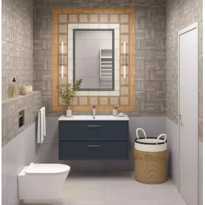 Плитка BLD057 Монтальбано синий матовый 15x3