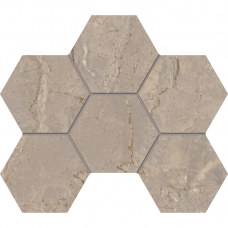 Мозаика BR02 Bernini Hexagon Beige Мозаика неполированная 25x28,5