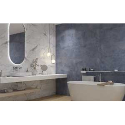 Керамогранит 16885 State листья серый ректификат 44,8x89,8