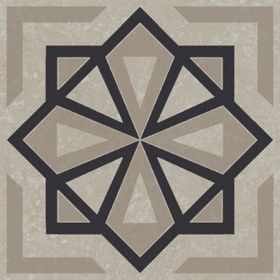 Плитка KMD3STA050GN Декор Касабланка серый светлый матовый 9,8x9,8x0,7