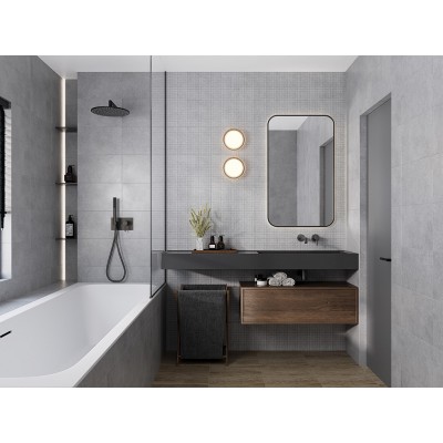 Плитка 010100001559 Ритм серый низ 02 25x40