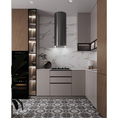 Плитка Декор Апрель черный-2 25х50