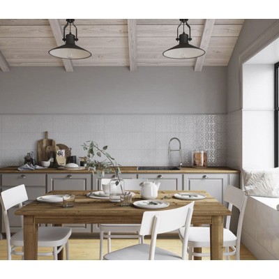 Плитка LBU052D Lissabon рельеф белый 25x75