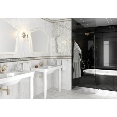 Плитка 86 Карандаш белый блестящий 25*2