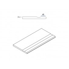 Керамогранит 620090000714 Бортик Гриджио Оробико с выемкой закругленный 30х60