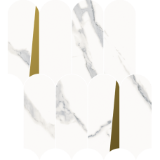 Мозаика 620110000229 Stellaris Statuario White Mosaico Elegant Lux 32.5x36.1