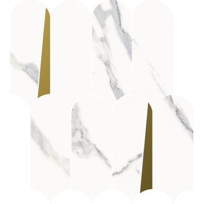 Мозаика 620110000229 Stellaris Statuario White Mosaico Elegant Lux 32.5x36.1