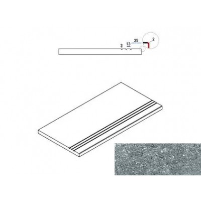 Керамогранит 620090000620 Бортик Дженезис Силвер грип Х2 30х60