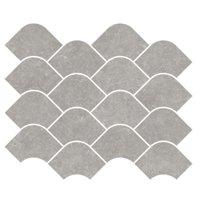 Плитка KMD2HID002BR Декор Касабланка наборный серый матовый обрезной 30x25x0,9