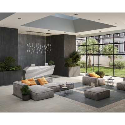 Плитка SPA069R Бордюр Гварди серый светлый матовый обрезной 30x2,5x1,9