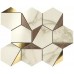 Плитка 9EHB Marvel Gold Hex Brown-Calacatta 25.1x29