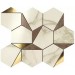 Плитка 9EHB Marvel Gold Hex Brown-Calacatta 25.1x29