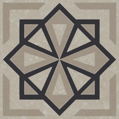 Плитка KMD3STA050GN Декор Касабланка серый светлый матовый 9,8x9,8x0,7