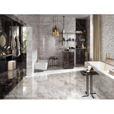 Плитка 9EHB Marvel Gold Hex Brown-Calacatta 25.1x29