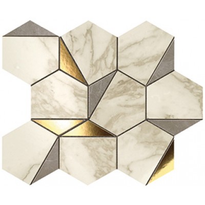 Плитка 9EHG Marvel Gold Hex Gris-Calacatta 25.1x29