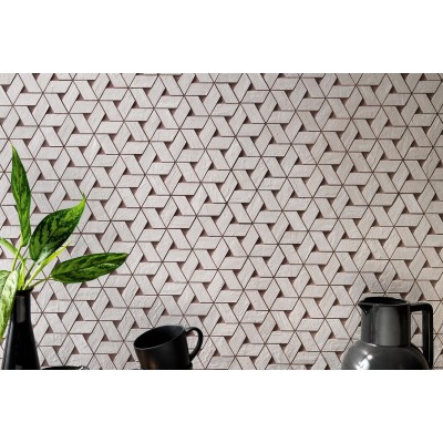 Мозаика A0Z9 Raw White Mosaico Esagono 30x35