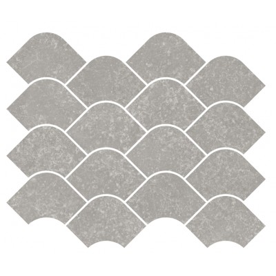 Плитка KMD2HID002BR Декор Касабланка наборный серый матовый обрезной 30x25x0,9