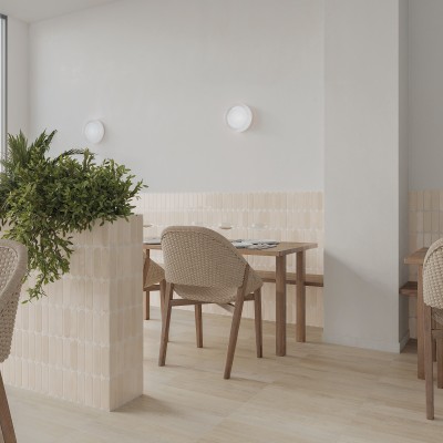 Плитка 136310 Calema Oval White Gloss 5,2х16