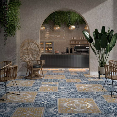 Плитка HGD/A515/35000 Декор Алмаш 4 синий глянцевый 14х34