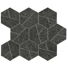 Мозаика A7C2 Boost Stone Tarmac Mosaico Hex 25x28,5