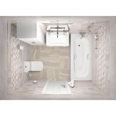 Плитка Декор Diadema Fly белый 17-03-00-1185-0 20х60