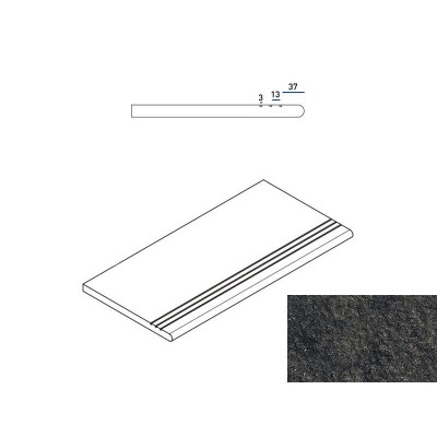 Ступени 620040000101 Ступень Рум Блэк закругленная грип Х2 30х60