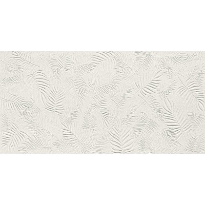 Плитка A578 3D Wall Carve Leaf White 40x80