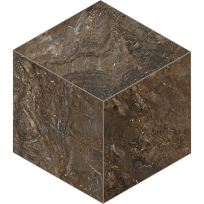 Мозаика BR04 Bernini Cube Dark Brown Мозаика неполированная 29x25