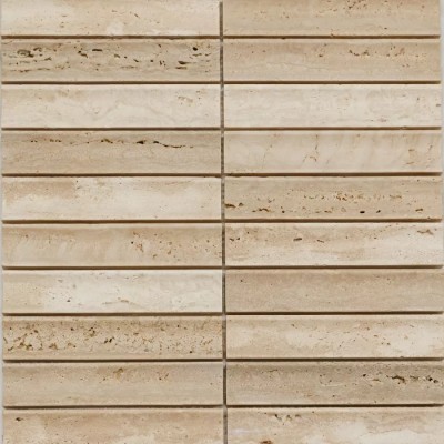 Мозаика PIX343 Yellow Travertine, Concave матовая 30х151 305х318х12