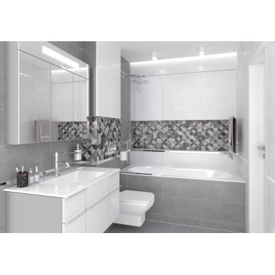 Плитка 34085 Focus серый узор 25х50