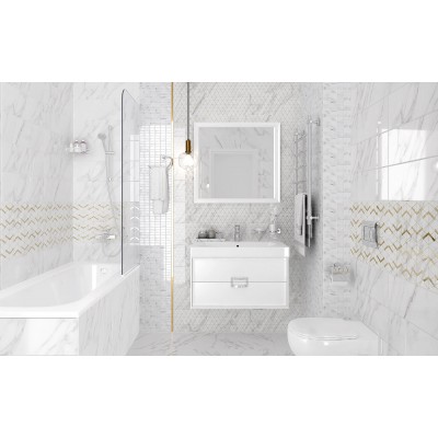 Мозаика MM60126 Декор мозаичный Lord белый 20х60